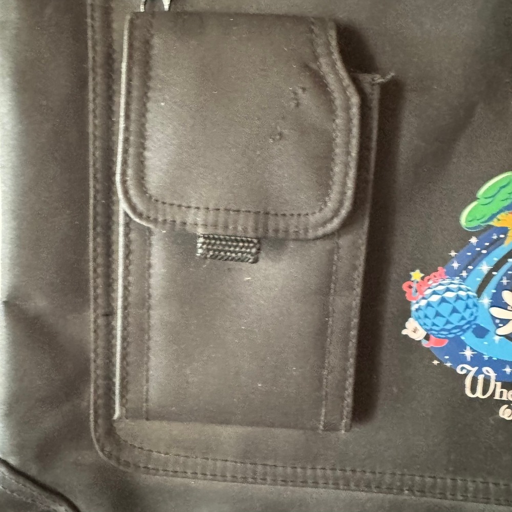 Vintage Disney World Sorcerer‎ Mickey Drawstring Backpack Bag Black - Picture 4 of 12